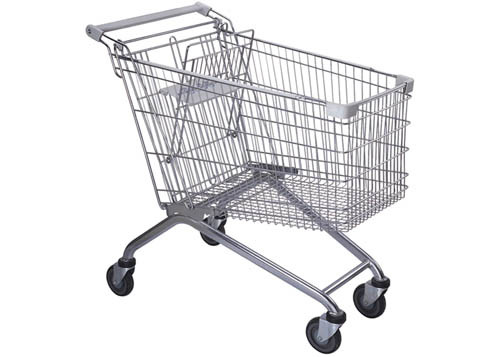 Chine Chariot à achats de supermarché de roue en métal 4 de sécurité/chariot 180L d'épicerie fournisseur